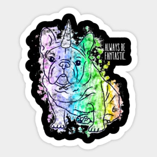 French Bulldog Bully Frenchie Unicorn Cute Gift Sticker